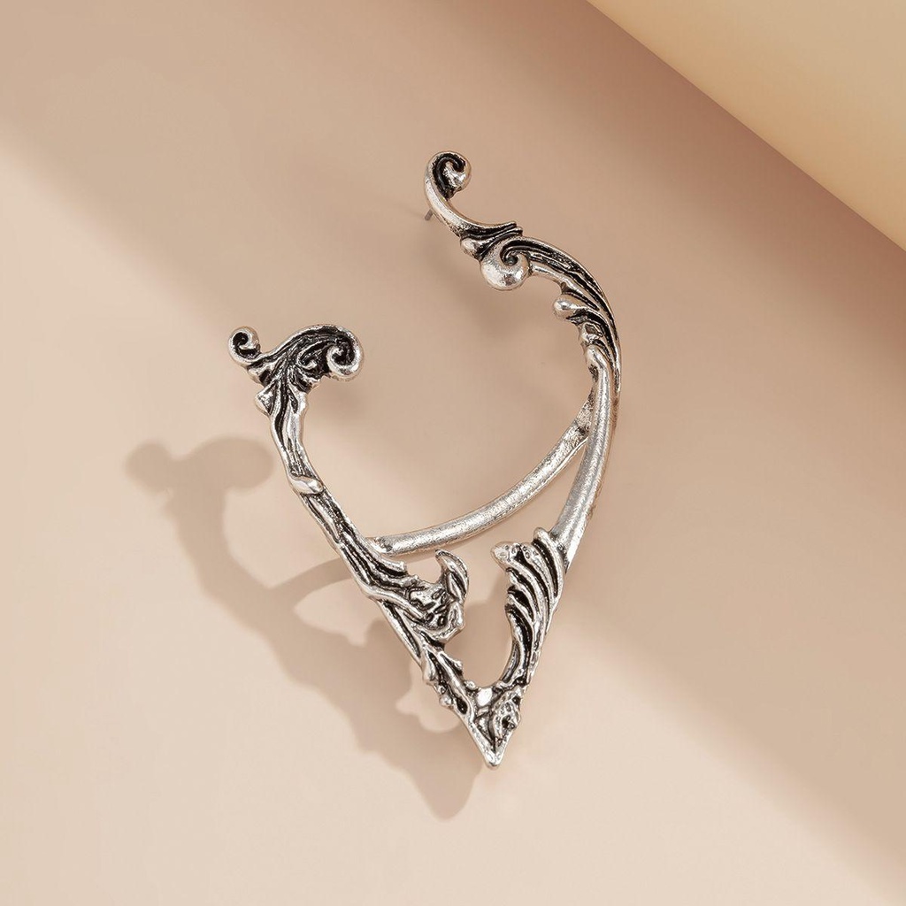 Wonder Punk Fairy Earcuff Warna Silver Halloween Goth Elf Ear Clip