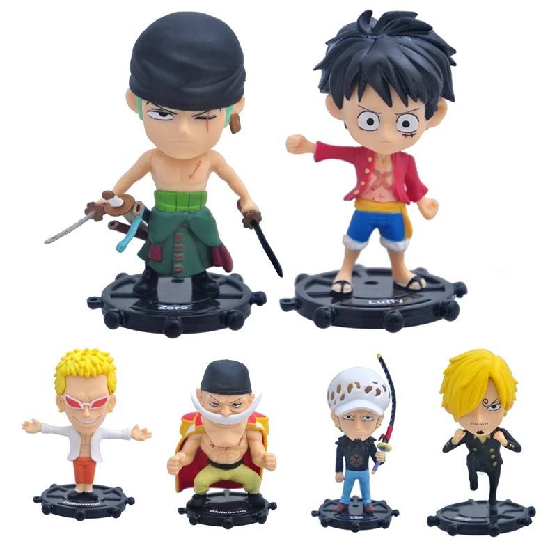 Action Figure WCF Luffy Zoro Doflamingo Shirohige Sanji Law set