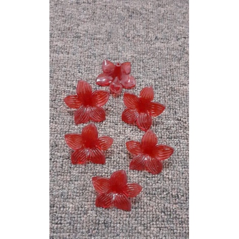 7 pcs Mote Bahan Bunga Akrilik Kelopak Corong Besar