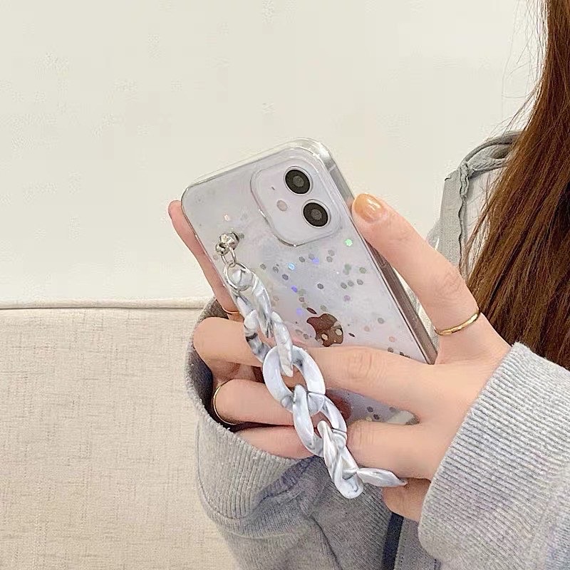 Case Glittery Chain Marble Xiaomi Redmi Note Oppo Reno Realme 2 3 4 5 6 7 8 9 10 Pro Lite 4g 5g