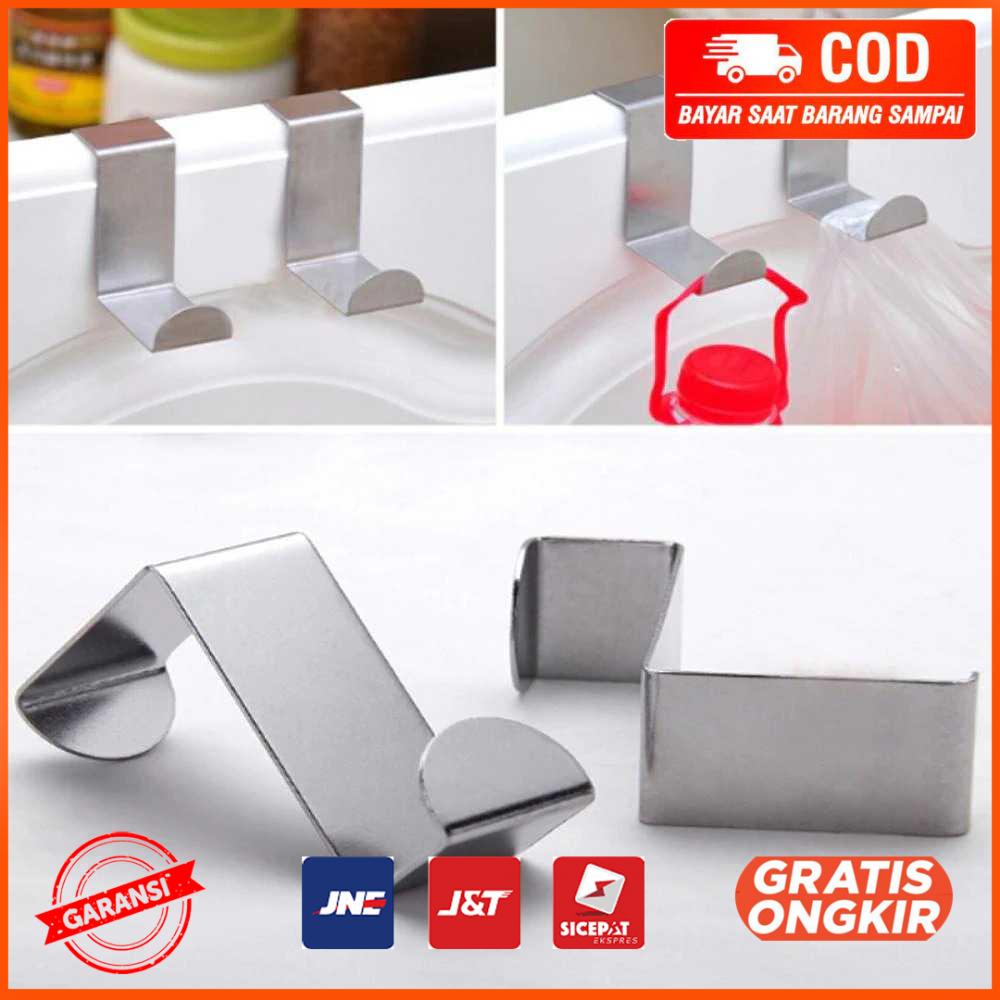 Gantungan Hook Cabinet Door Hanger Stainless Steel 2PCS