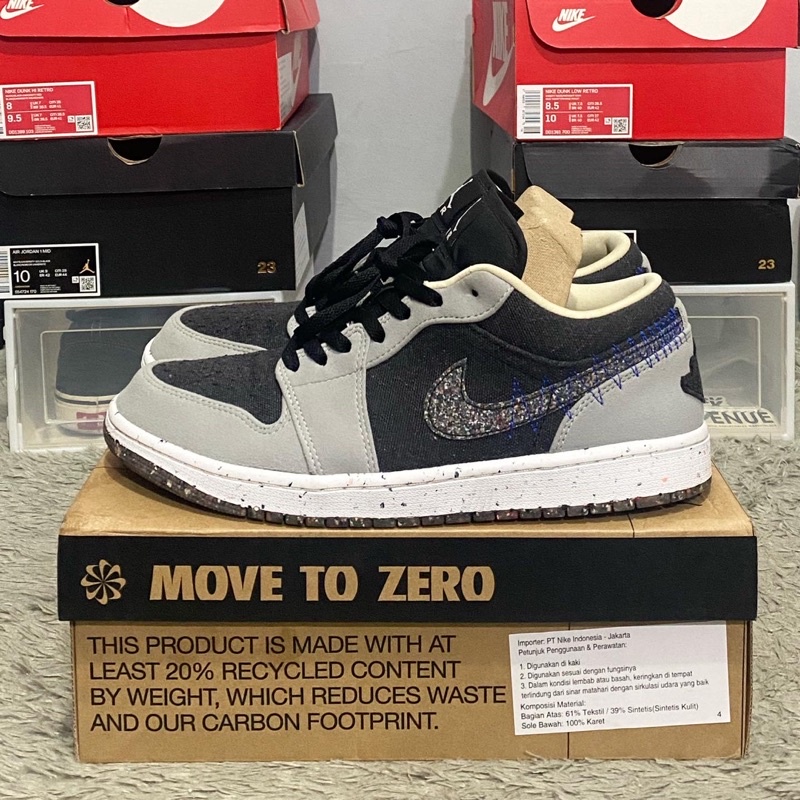 Nike Air Jordan 1 Low Crater Grey *100% Original