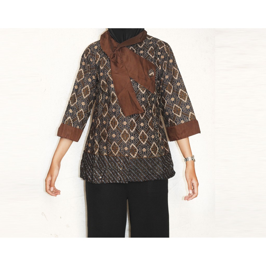 Blouse Batik Wanita I Blus Batik I Blus Kerja Wanita Batik Dahayu-SIZE M