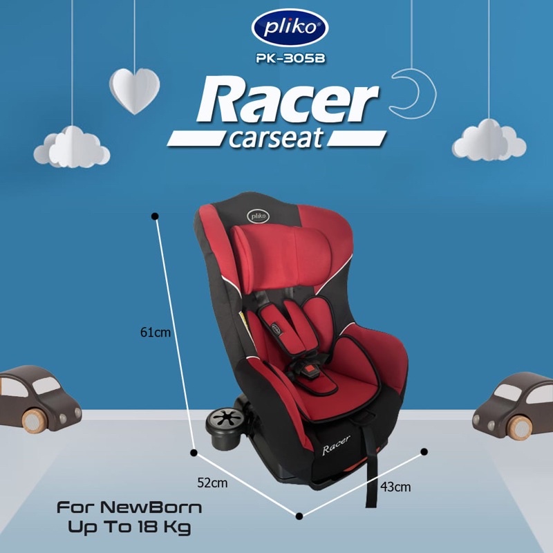 Makassar - Carseat Bayi Pliko Racer PK 305B Bayi / Car Seat Pliko / Kursi Dudukan Mobil Bayi