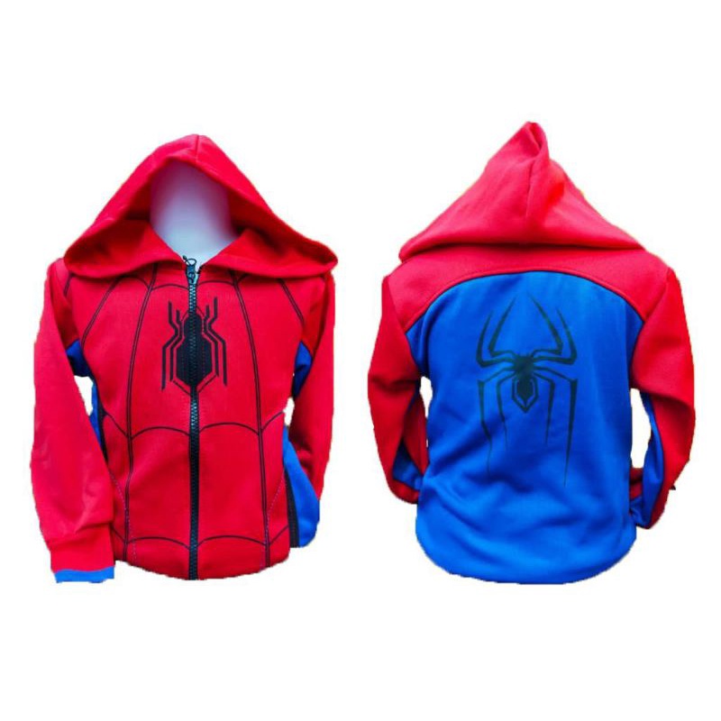 JAKET SUPERHEROES ANAK LAKI LAKI 2 - 11 tahun HOODIE JAKET ANAK COWO FLEECE MARVEL BOYS SPIDERMAN / SUPERHERO / SUPER HERO