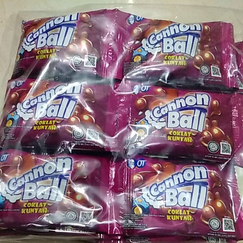 Cannon Ball Coklat Kunyah 1 box/pack ( 24 x 5,4gr )