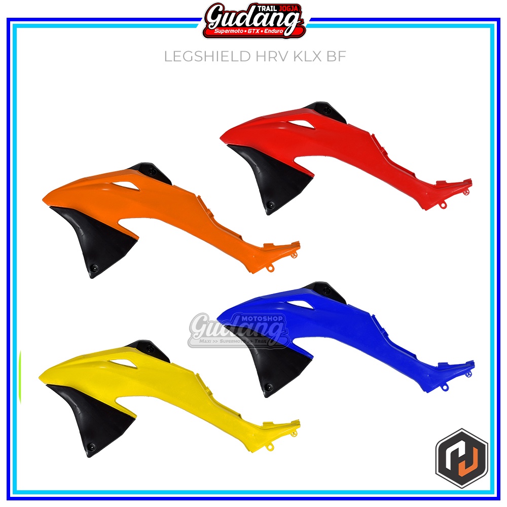 Legshield Sayap Depan Cover Tangki KLX BIGFOOT HRV Hitam-Hitam/Hijau/Biru/Kuning/Merah/Orange/Putih