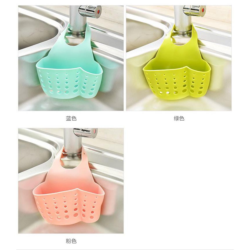 INFY - Keranjang Organizer Pengering Spons Cuci Piring Gantung Wastafel Dapur Laundry Kecil R065