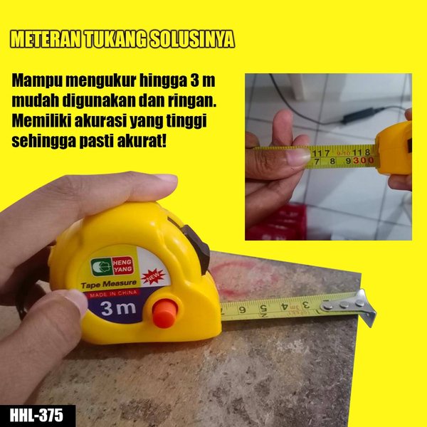 METERAN Bangunan Roll 3M tape measure alat bangunan