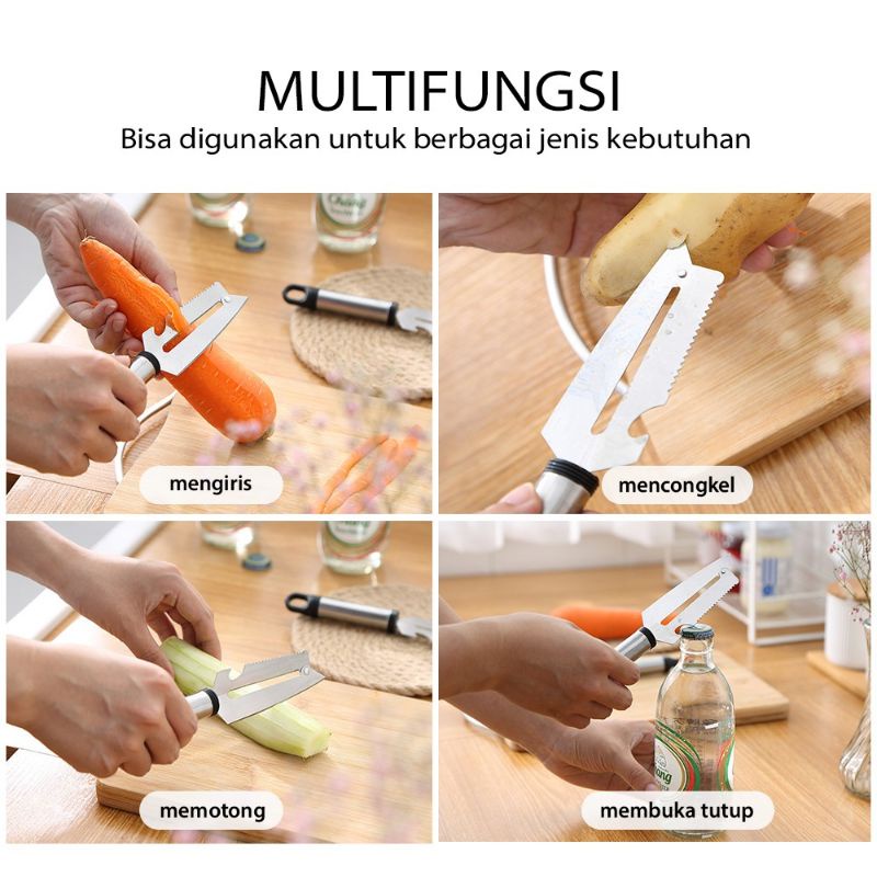 PISAU POTONG BUAH PISAU KUPAS BUAH PISAU PEELER PISAU KULIT BUAH PEMBUKA TUTUP BOTOL PISAU DAPUR