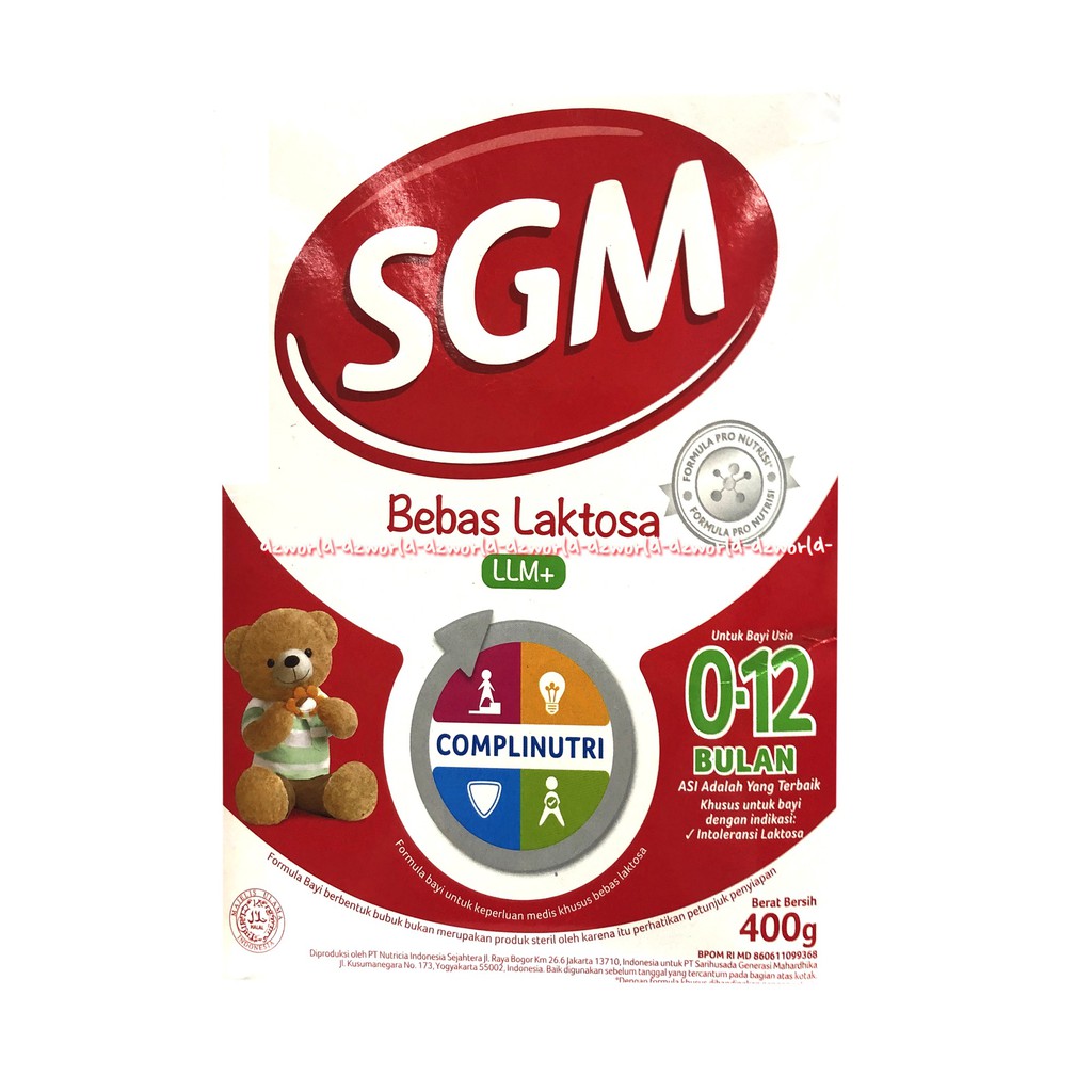 SGM LLM+ Bebas Laktosa 400gr 0-12 Bulan Susu Bayi Formula LLM Hijau