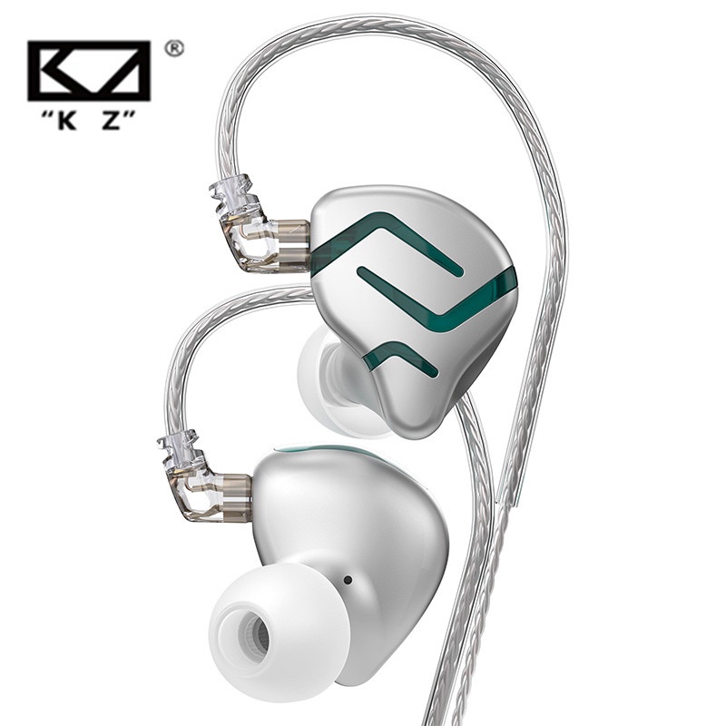 Kz ZES Headset Earphone Earbuds Elektrostatis Hybrid Drive Dinamis Hifi Dengan Mic Untuk Sport / Game