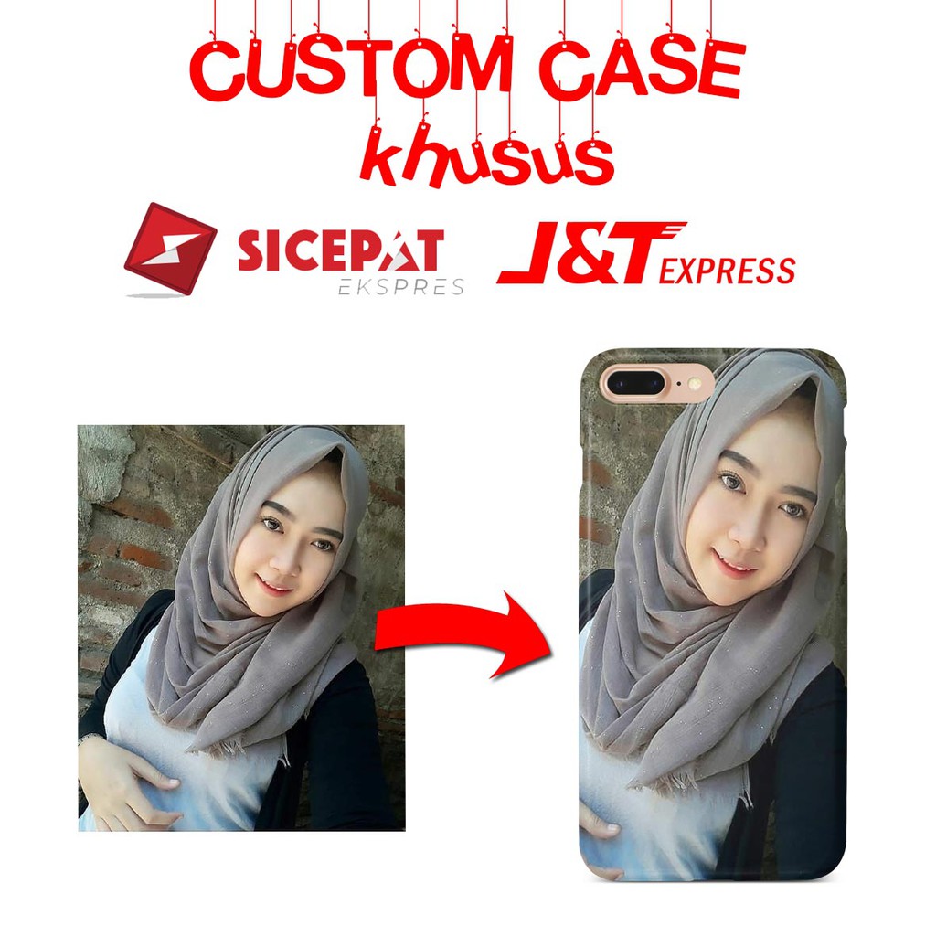 [CUSTOM CASE] Khusus JNT COD silikon / hardcase oppo vivo realme redmi iphone samsung meizu