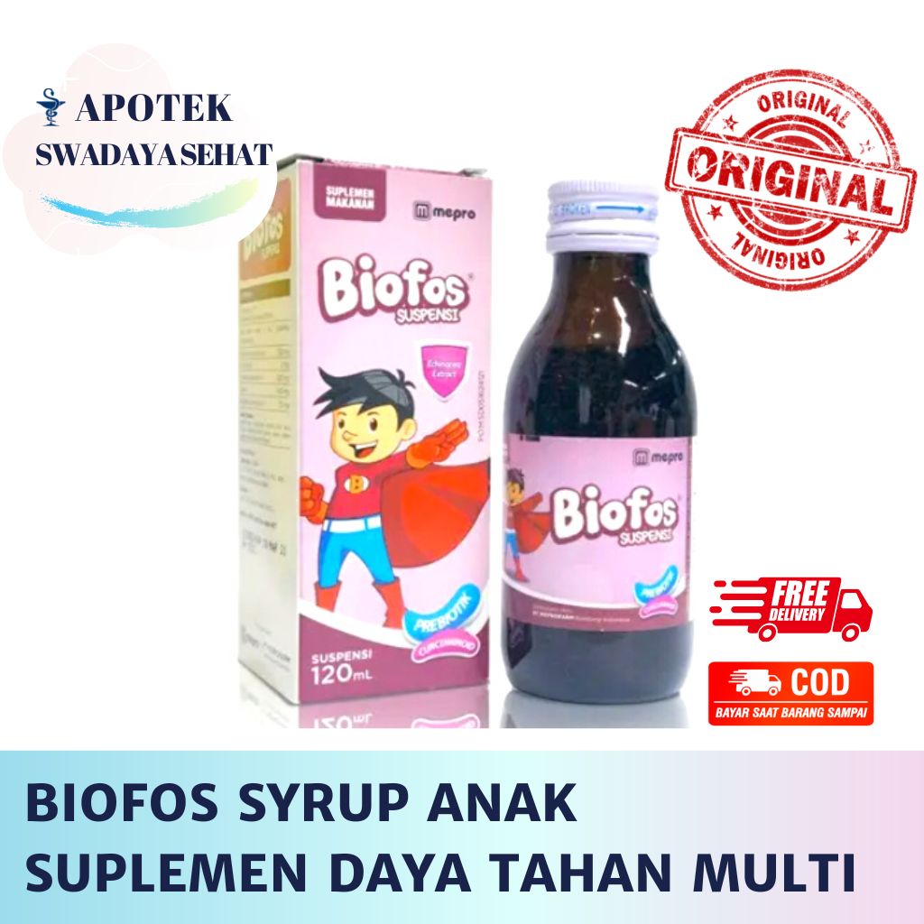 BIOFOS SYRUP 120 ML - Suplemen Makanan Daya Tahan 60 ML Sirup Anak Nafsu Makan