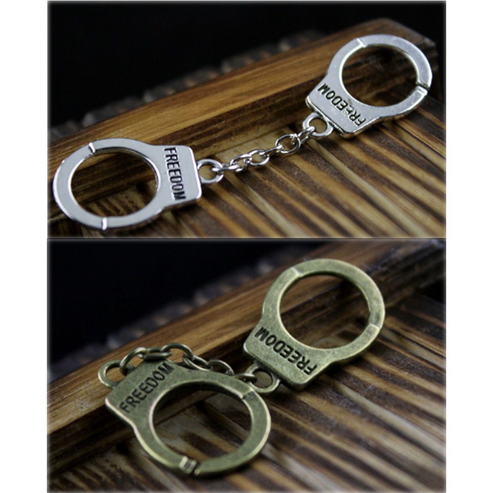 Charm Gelang Diy Bentuk Borgol Freedom 22mm Bahan Zinc Alloy