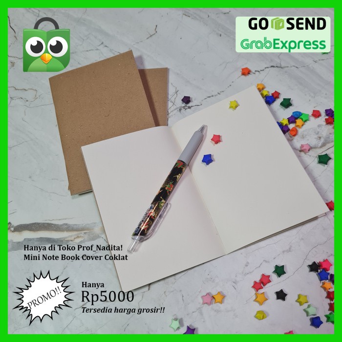 

[RESTOCK] Mini Note Book / Buku Catatan Kecil Mini Cover Polos Coklat