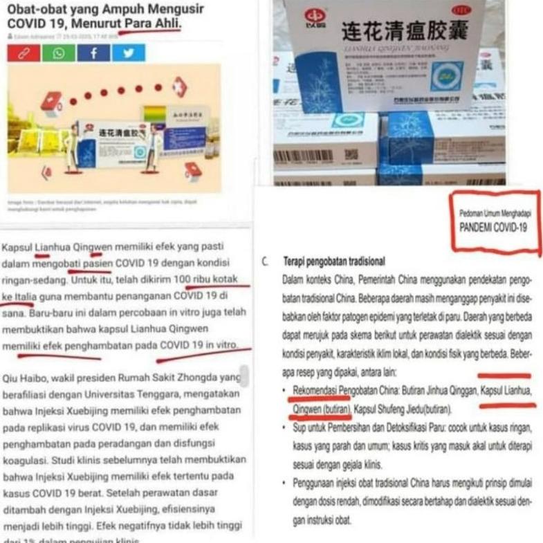 

[KODE PRODUK WTGKM4160] 24KAPSUL LIANHUA QINGWEN JIAONANG DIRECT CINA IMPORT ORIGINAL OBAT HERBAL BATUK PILEK ASLI
