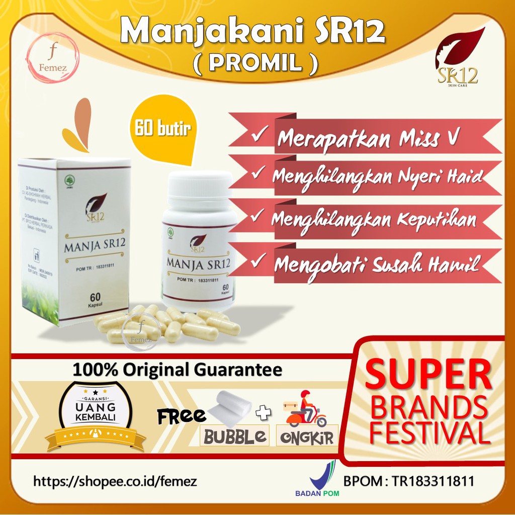 SR12 Manja Obat Promil Suami Istri Hamil Perapat Miss V Haid Telat Datang Bulan Keputihan