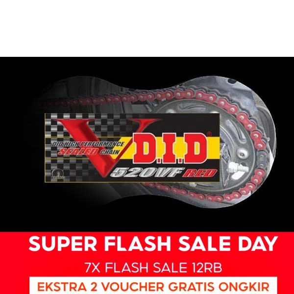 Rantai 520VF DID 120 L RED merah 120L Pengganti RK Racing Chain 520 VF er6 ninja250 tiger ninja 250