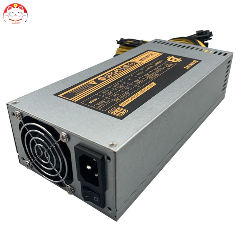 Power Supply Mining Mining 1600 / 1800 / 2000w Untuk Eth Rig Ethereum Miner S9 S7 L3 + Plus