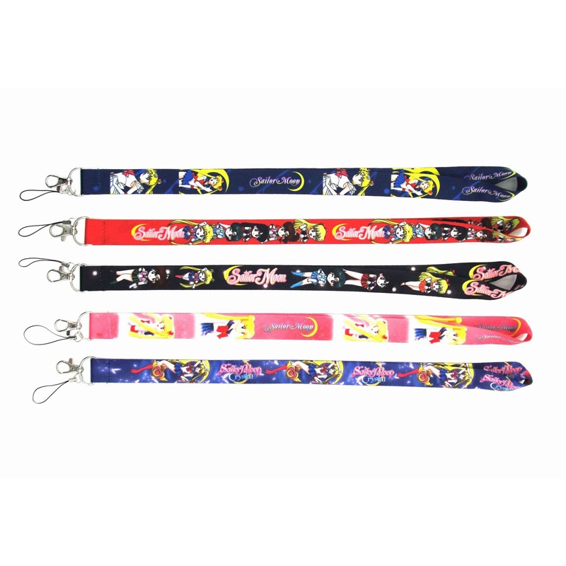 Sailor Moon Tali Lanyard Handphone / Kartu Identitas Motif Sailor Moon Anti Jatuh