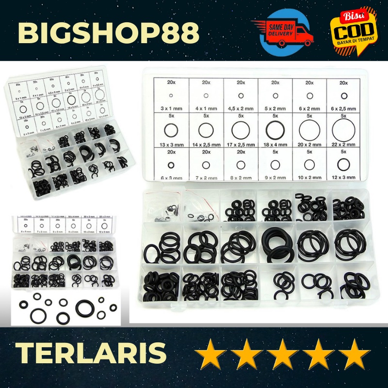 Karet Rubber O Ring Seal Tightening 225 PCS seal ring band