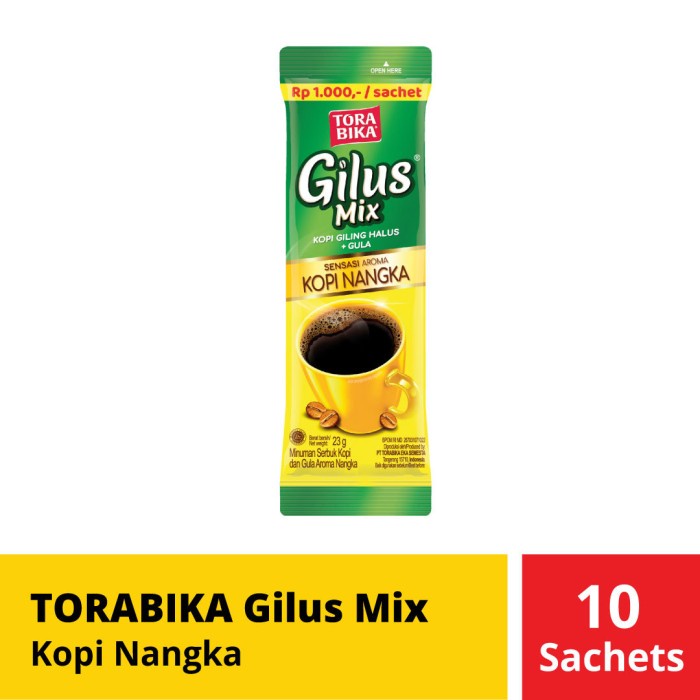 

r0eree Torabika Gilus Mix Kopi Nangka 10 Sachets @23 Gr Ds20X11