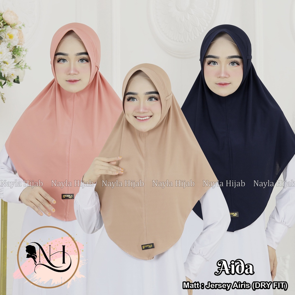 Kerudung Instan Jersey Model Aida Jilbab Instan Pet Tali Jersey Airis Hijab Bergo Terbaru Nayla Hija'b