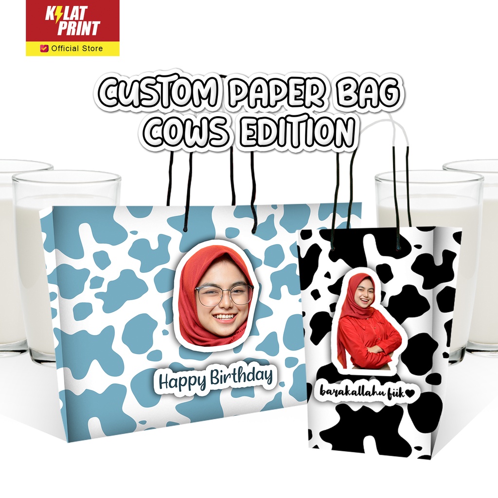 Paperbag Custom Wajah Teman Special Cow Edition