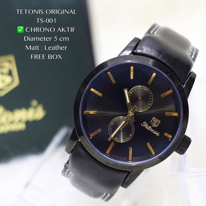 Promo Jam tangan pria original tetonis chrono ripcurl detroit leather murah Diskon