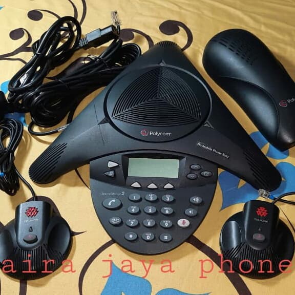 Polycom SoundStation2 Expandable Konferensi phone 2201-16200-601 Hitam