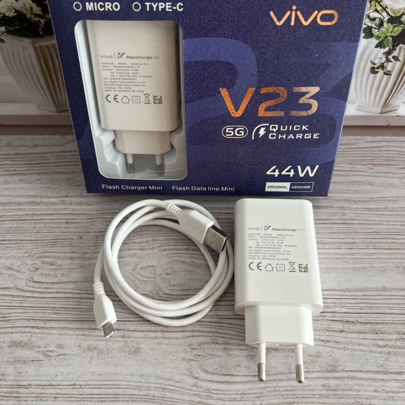 CHARGER VIVO 44W SUPPORT FAST CHARGING ORIGINAL