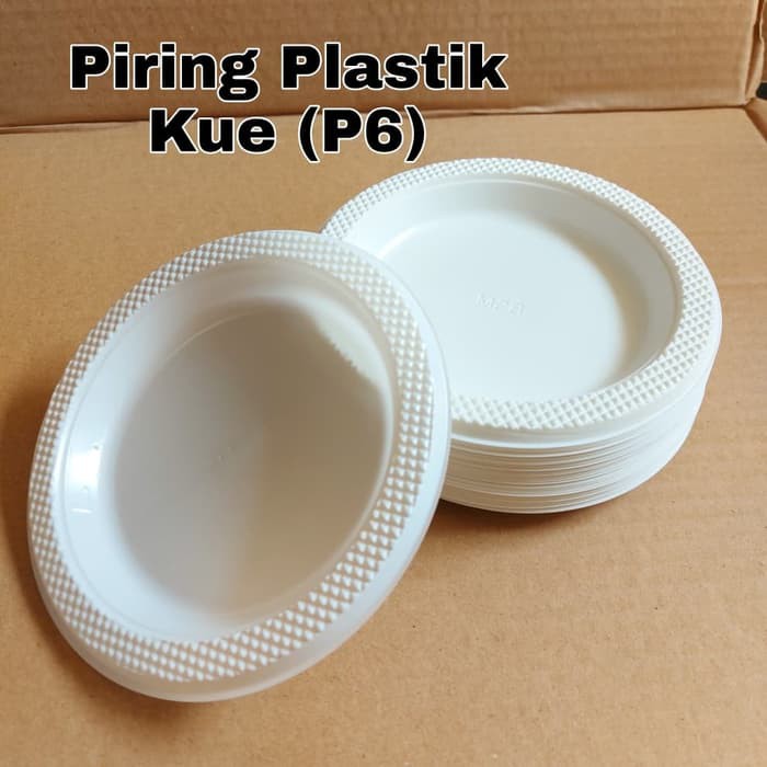 piring plastik kecil p6 - piring plastik makan - piring makan - piring kue