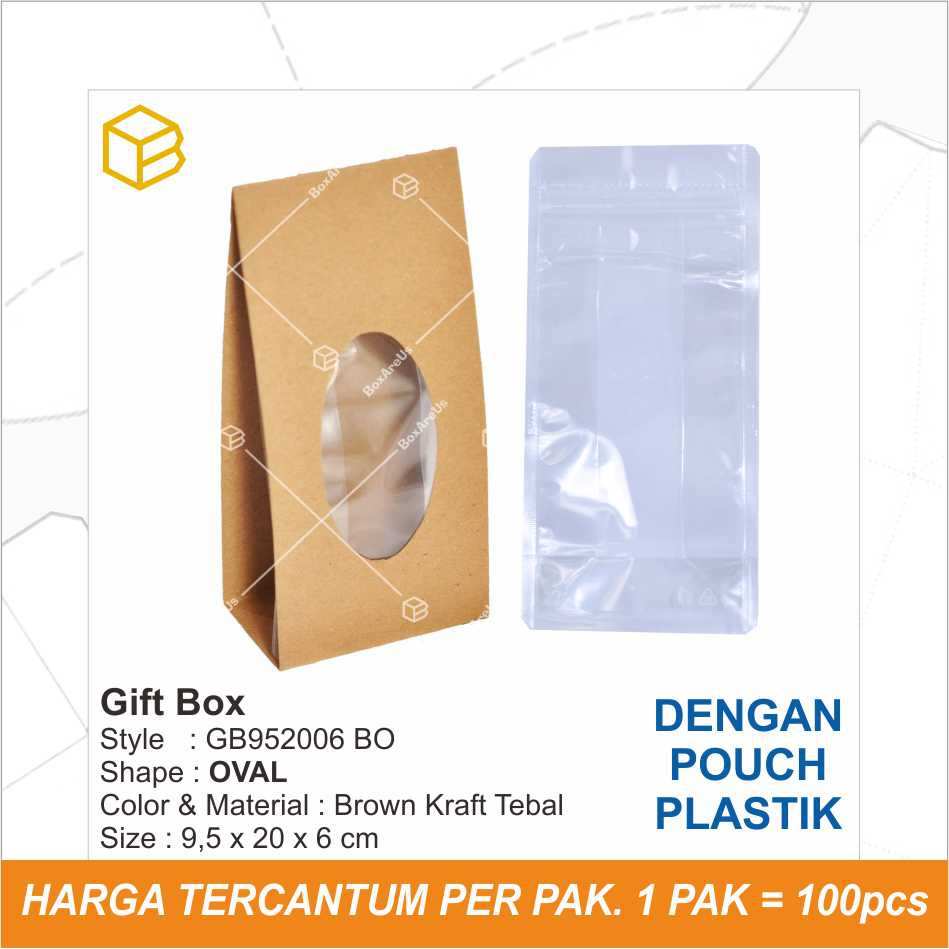 Gift Box, Packaging, Box souvernir (100pcs) - GB952006 + Plastik Pouch