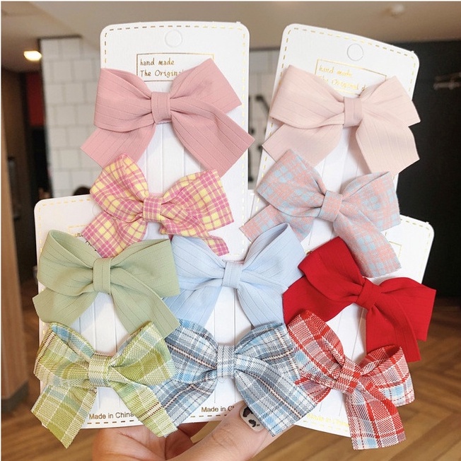Jepit Rambut 2 Pcs Model Pita Anak Perempuan Aksesories Anak Import