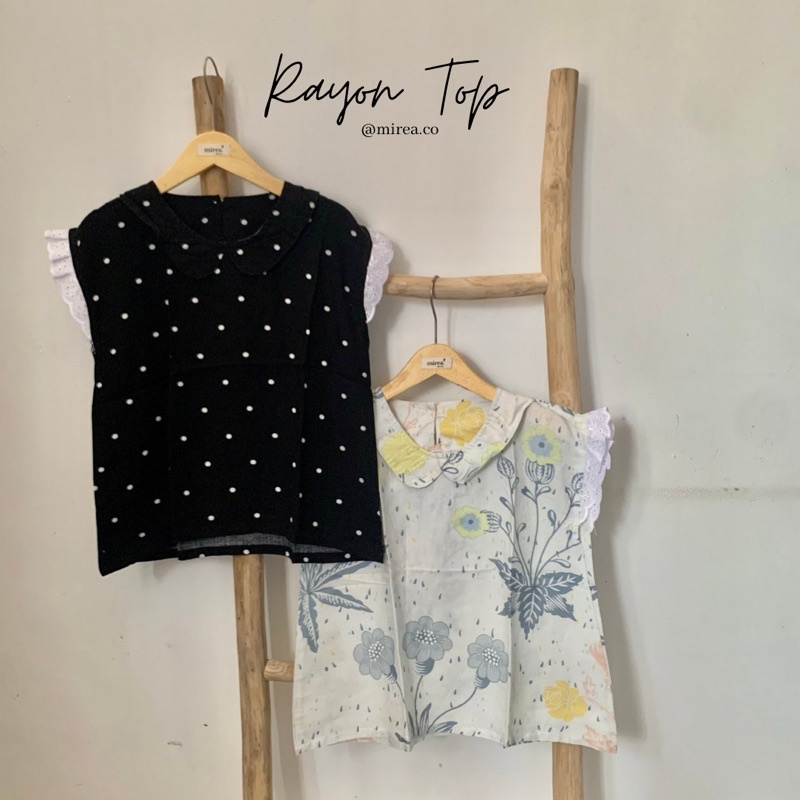 MIREA - Rayon Lace Top/ Atasan Anak Rayon/ Baju Rayon Anak/Baju Rayon