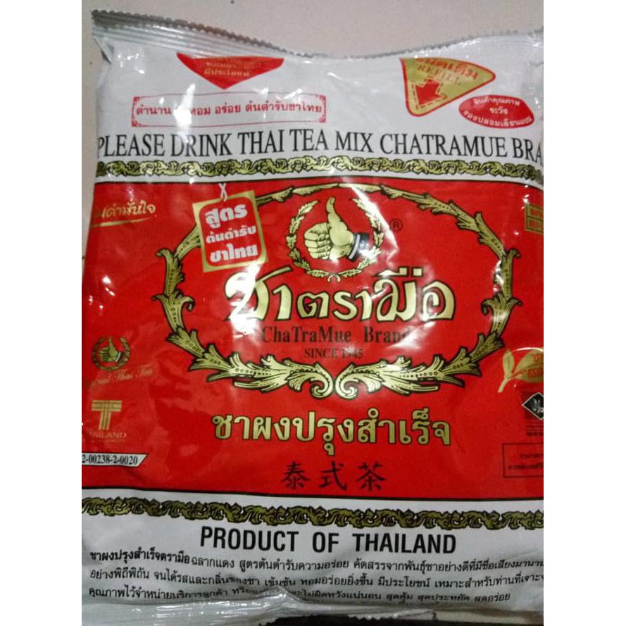 

2GJJ THAI TEA MIX REFILL NUMBER ONE/CHATRAMUE BRAND 400 GR 9JY1