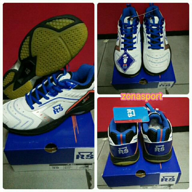 SEPATU BADMINTON RS JF 861 PUTIH BIRU - ORIGINAL