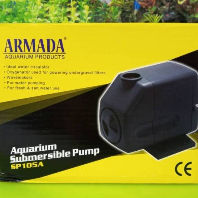 Mesin Pompa Celup ARMADA SP 105A Pompa Filter Aquarium Kolam Hidroponik naik 3 meter
