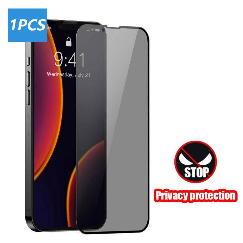 Pelindung Layar Tempered Glass Anti Spy Untuk iPhone 13 12 11 Pro Max Mini X XR XS Max 7 8 6 6s Plus SE 2020 2022