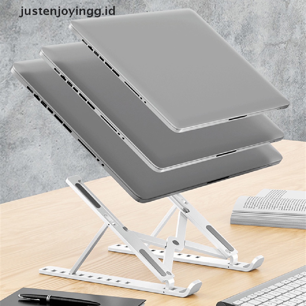 // justenjoyingg.id // Laptop Stand MacBook Pro Notebook Stand Foldable Aluminium Alloy Tablet Stand ~