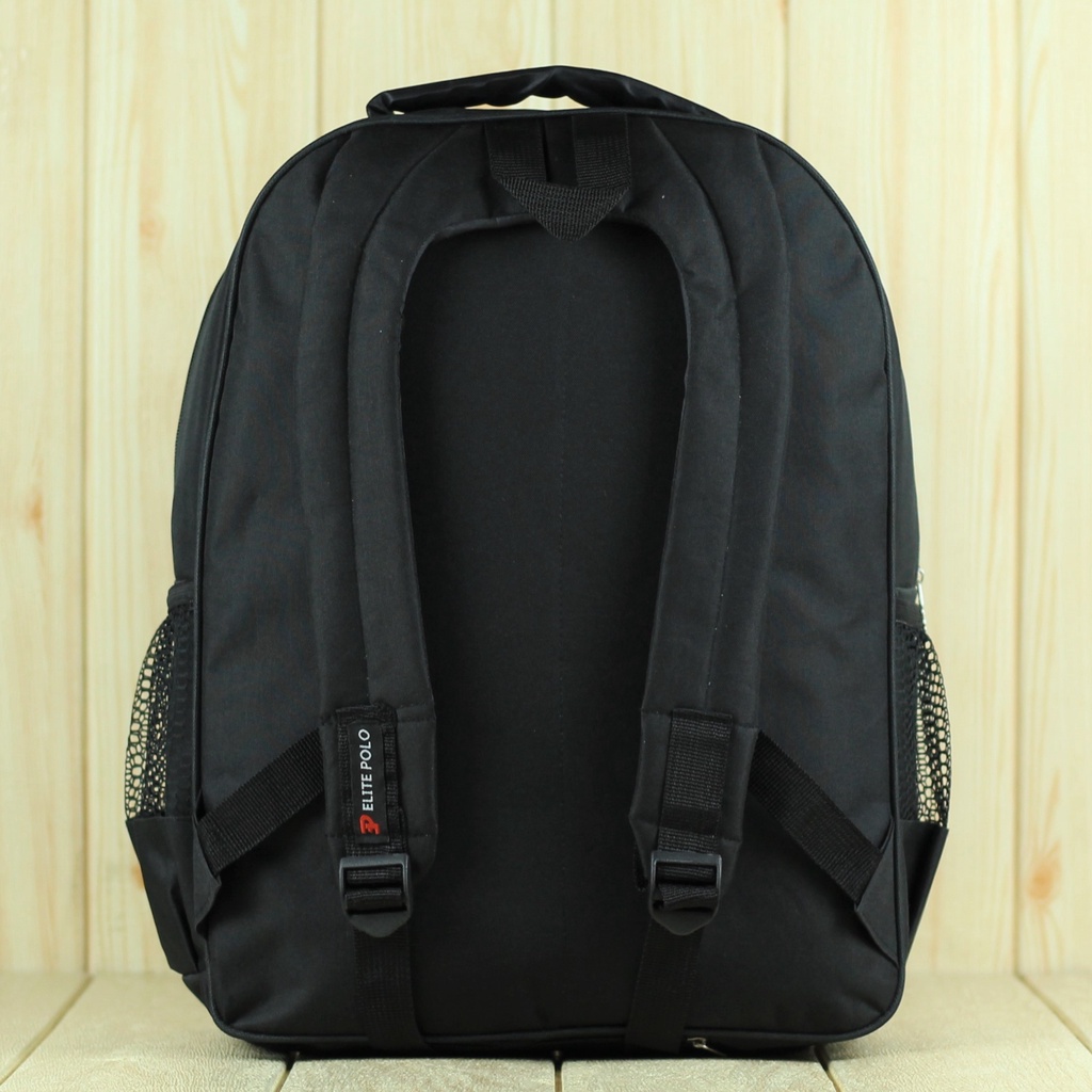 Tas Ransel Gendong Punggung Elite Polo D300 Warna Hitam Nyaman Keren