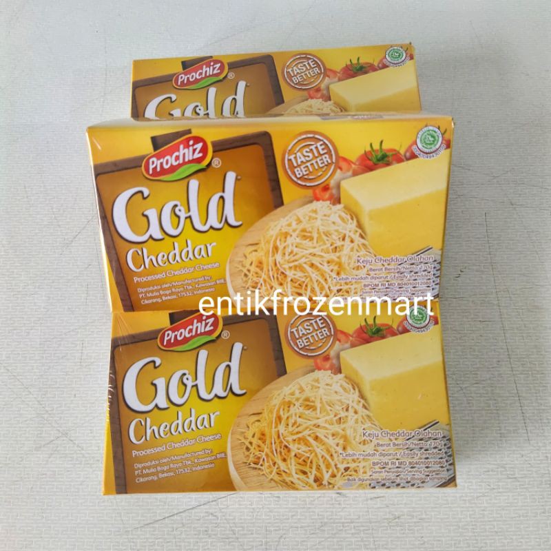 

Gold Cheddar Prochiz / Keju Parut 170gr