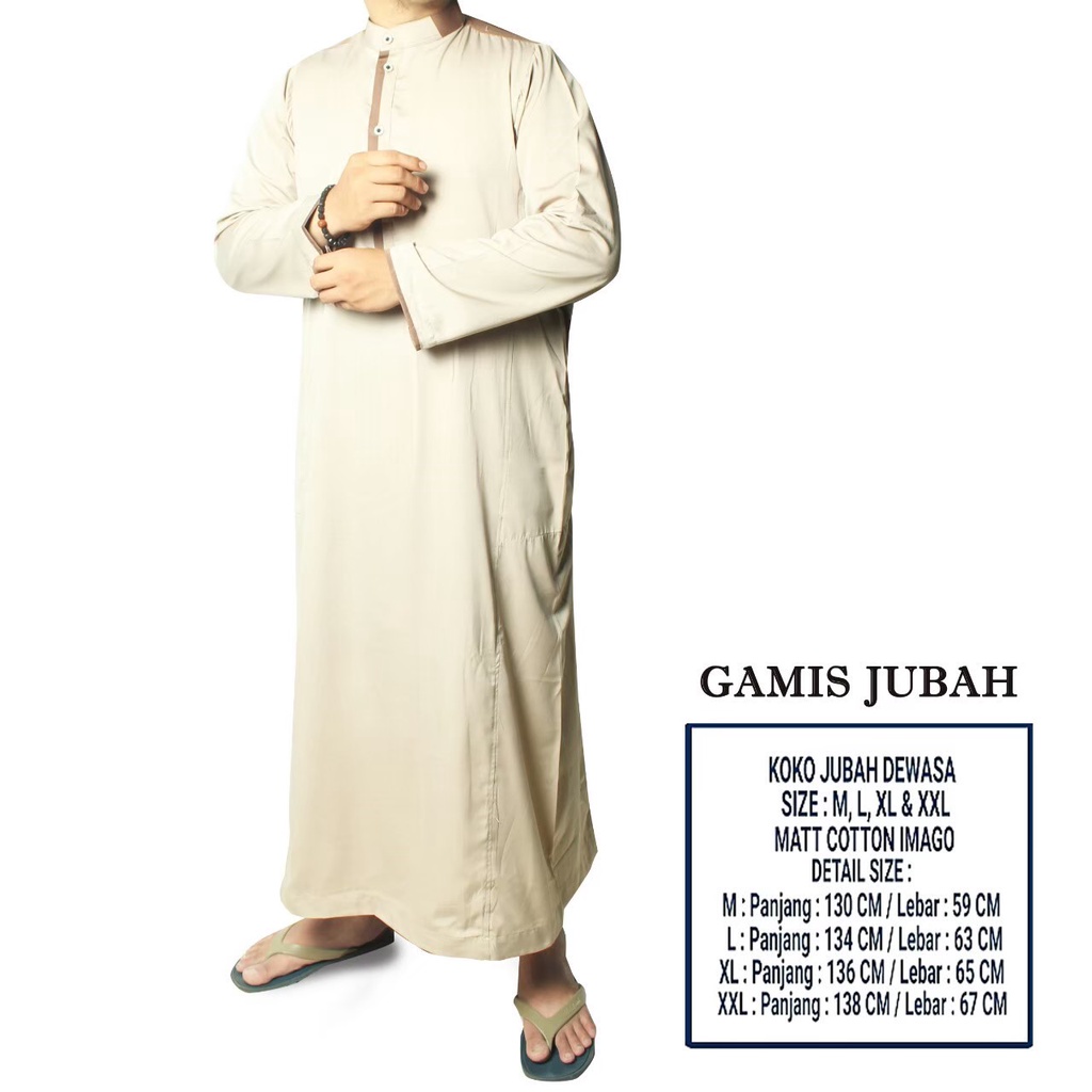 Koko Jubah Dewasa/ Jubah Pria Remaja Dewasa Pakistan/ Gamis pria Busana Muslim Lengan panjang /Jubah Pria Premium [cod]