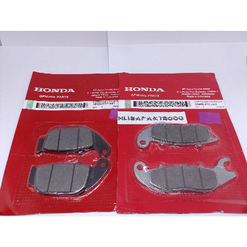 Kampas rem depan KYE+ Kampas rem belakang KSP CB150R Old CBR50R OLD, ORI