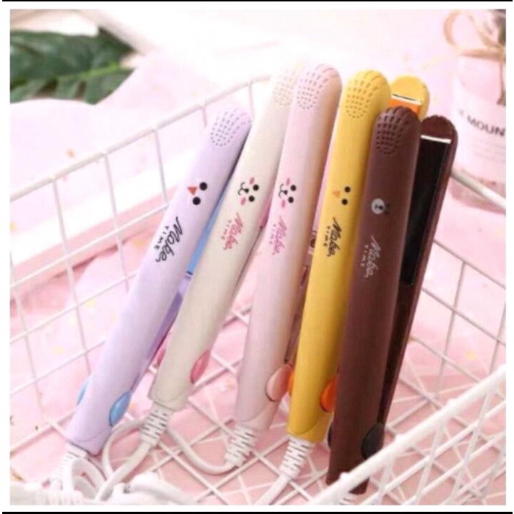 Catokan Mini Karakter 2 in 1 Catok Kimier Curly Rambut Karakter Pelurus Rambut Catok / Catokan Rambut Mini / Catokan Multifungsi / RANDOM