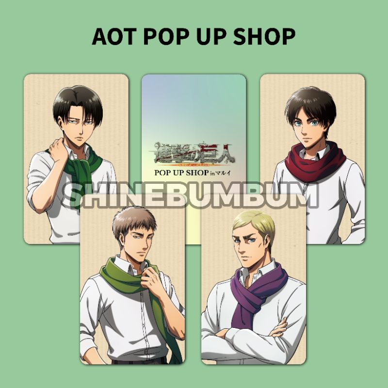 Photocard Anime Attack on Titan Pop Up Shop (2 sisi)