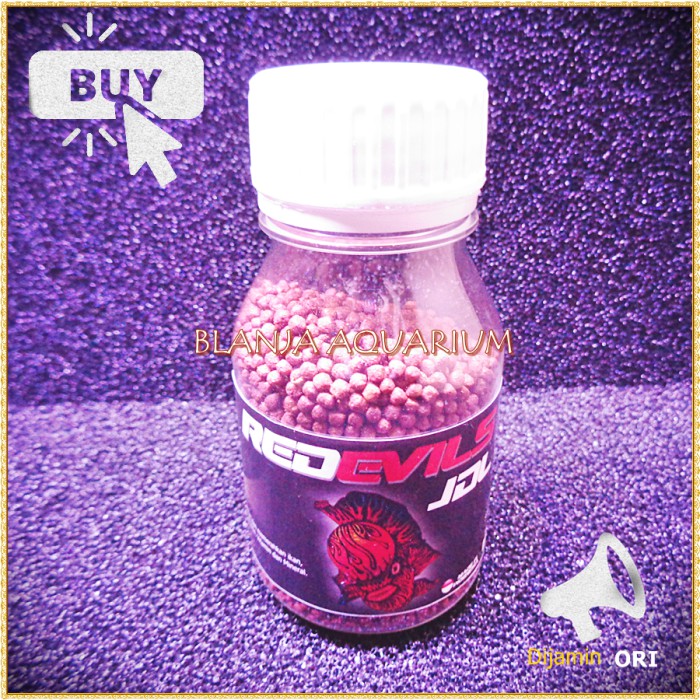PAKAN KHUSUS IKAN HIAS LOUHAN RED DEVILS 100 GRAM AGAR CEPAT JENONG Bisa COD Blanja Aquarium