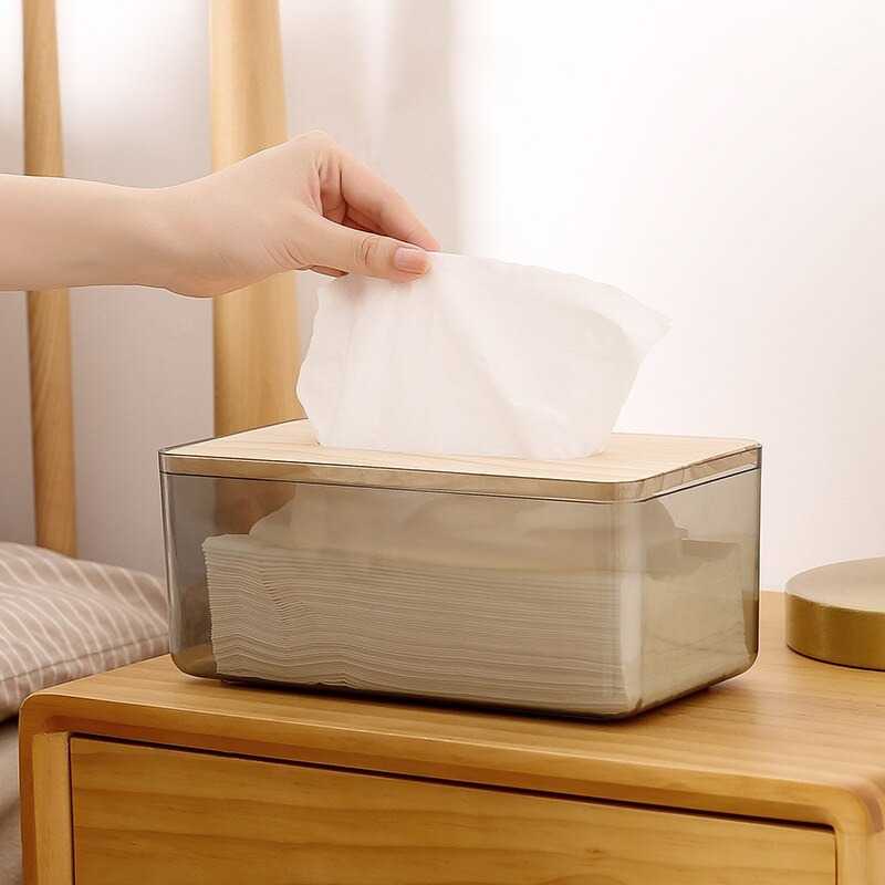 TG-IA TaffHOME Kotak Tisu Kayu Nordic Minimalist Tissue Box Small - ZJ011