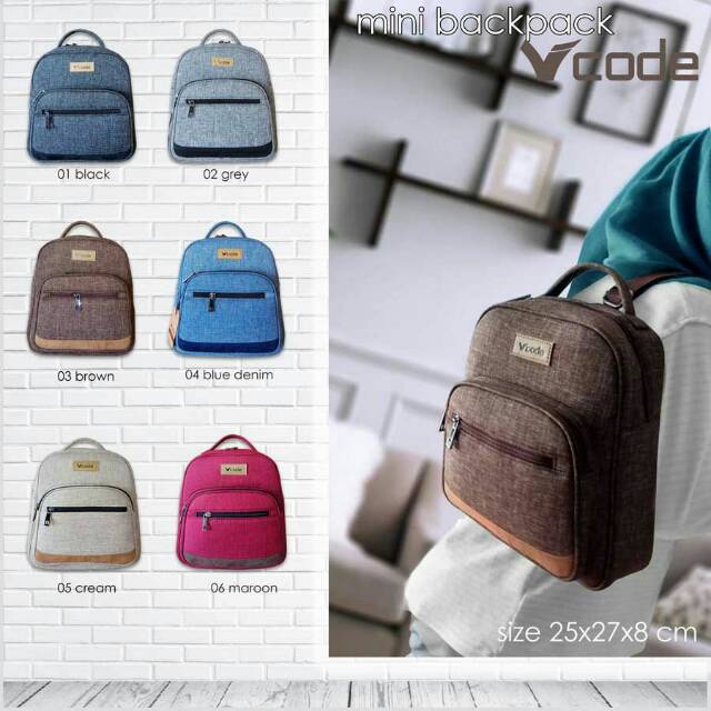 Tas Ransel Mini Backpack Vcode Murah Berkualitas